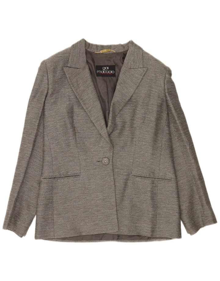 Gai Mattiolo Γυναικείο σακάκι με 1 κουμπί UK 14 Medium Grey