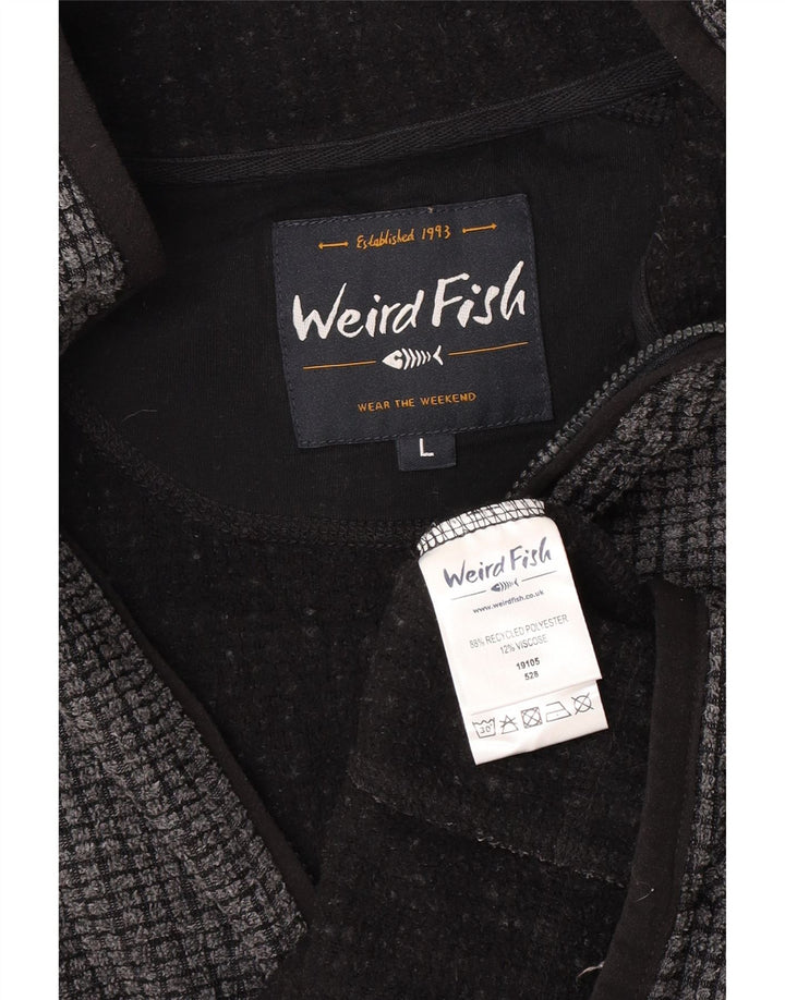 Weird Fish Mens Fleece Jacket UK 40 Large Grey Polyester