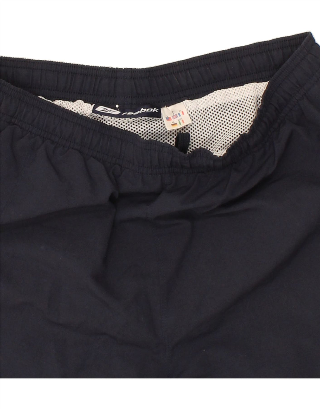 REEBOK Mens Sport Shorts Small  Navy Blue Polyester Vintage Reebok and Second-Hand Reebok from Messina Hembry 