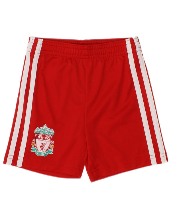 Γραφικό αθλητικό σορτς Adidas Baby Boys Liverpool 6-9 μηνών κόκκινο πολυεστέρα