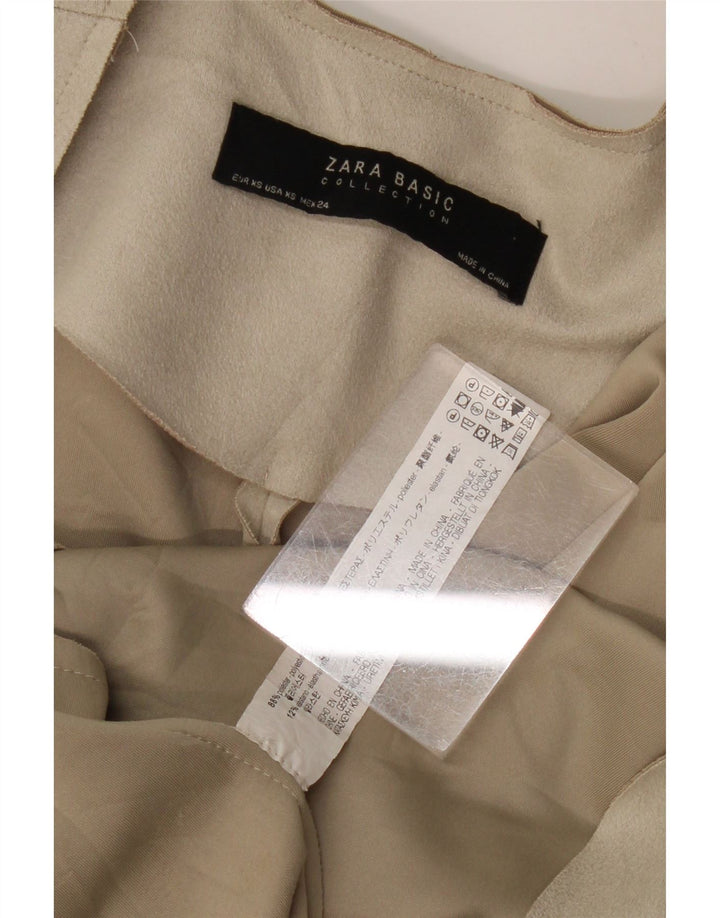 Zara Γυναικείο Open Oversized Πανωφόρι UK 6 XS Beige Polyester