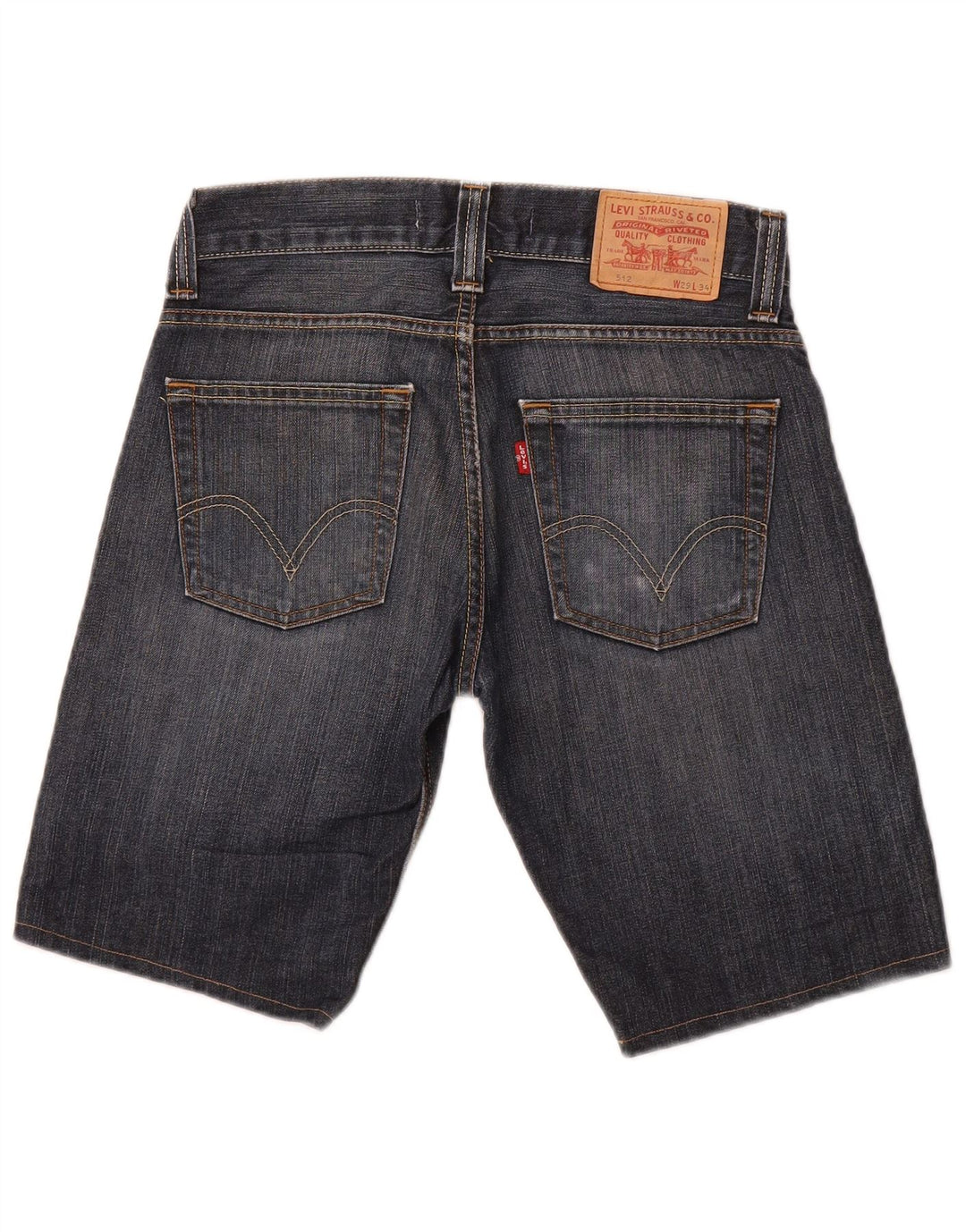 LEVI'S Ανδρικό 512 λεπτό τζιν σορτς W29 μικρό μπλε βαμβακερό