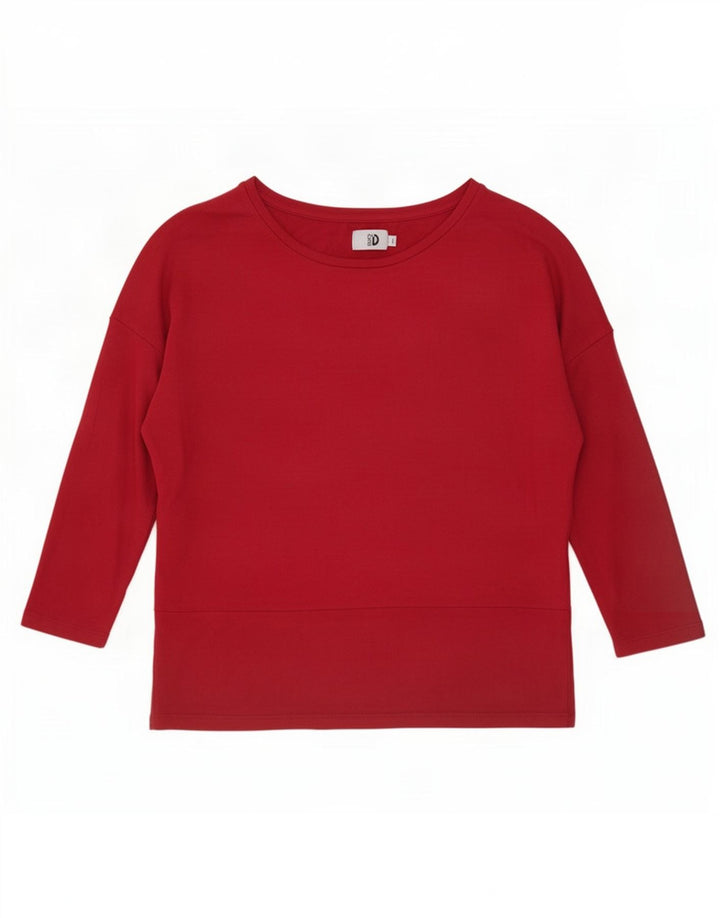 Dack's Womensized Top 3/4 μανίκι UK 14 Medium Burgundy