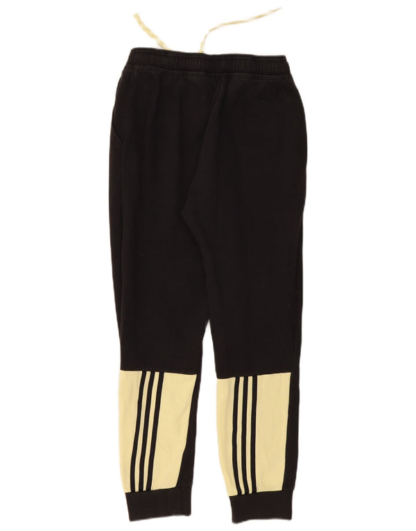 Γυναικεία αθλητική φόρμα ADIDAS Παντελόνι Joggers UK 10 Small Black Colourblock