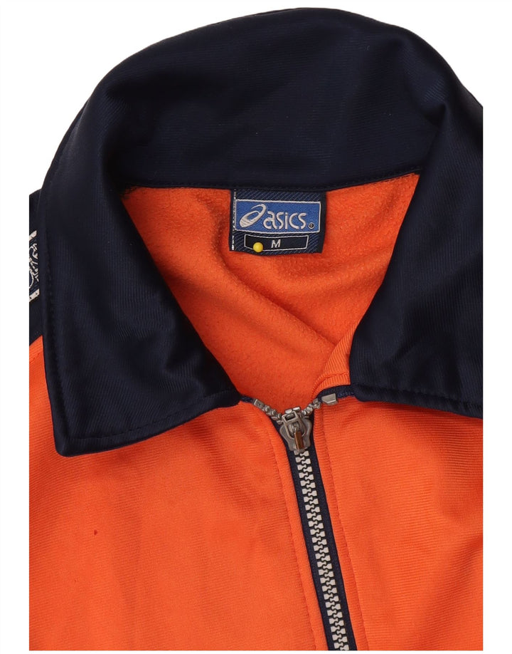 Γυναικεία αθλητική φόρμα γραφικών Asics Top Jacket UK 14 Medium Orange Colourblock
