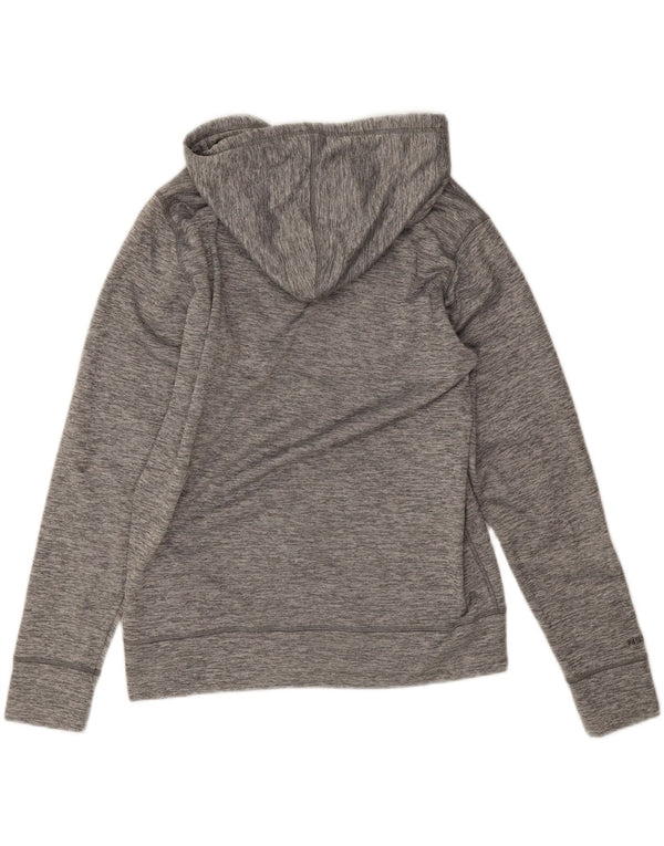 Under Armour Womens Graphic Hoodie Jumper UK 14 Medium Grey Polyester