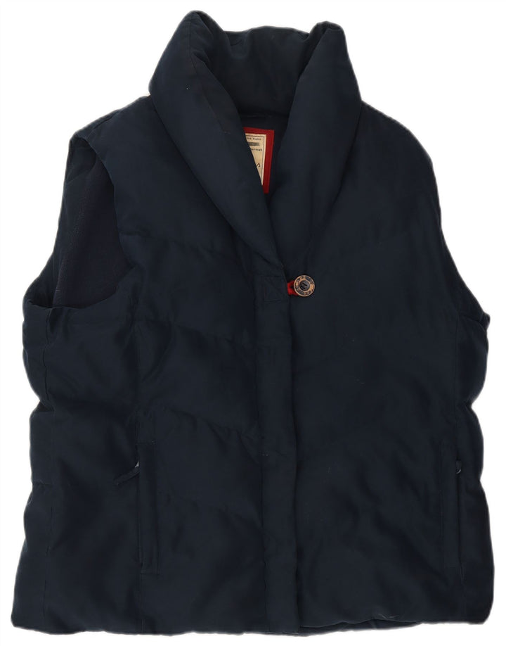 Joules Γυναικεία padded Gilet UK 18 XL Navy Blue Polyester