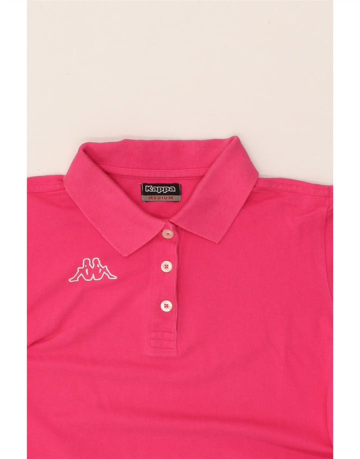 KAPPA Womens Polo Shirt UK 12 Medium Pink Cotton Vintage Kappa and Second-Hand Kappa from Messina Hembry 
