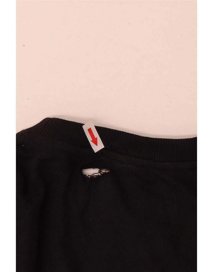 Ανδρικό γραφικό φούτερ Calvin Klein Jeans, μεσαίο μαύρο βαμβακερό