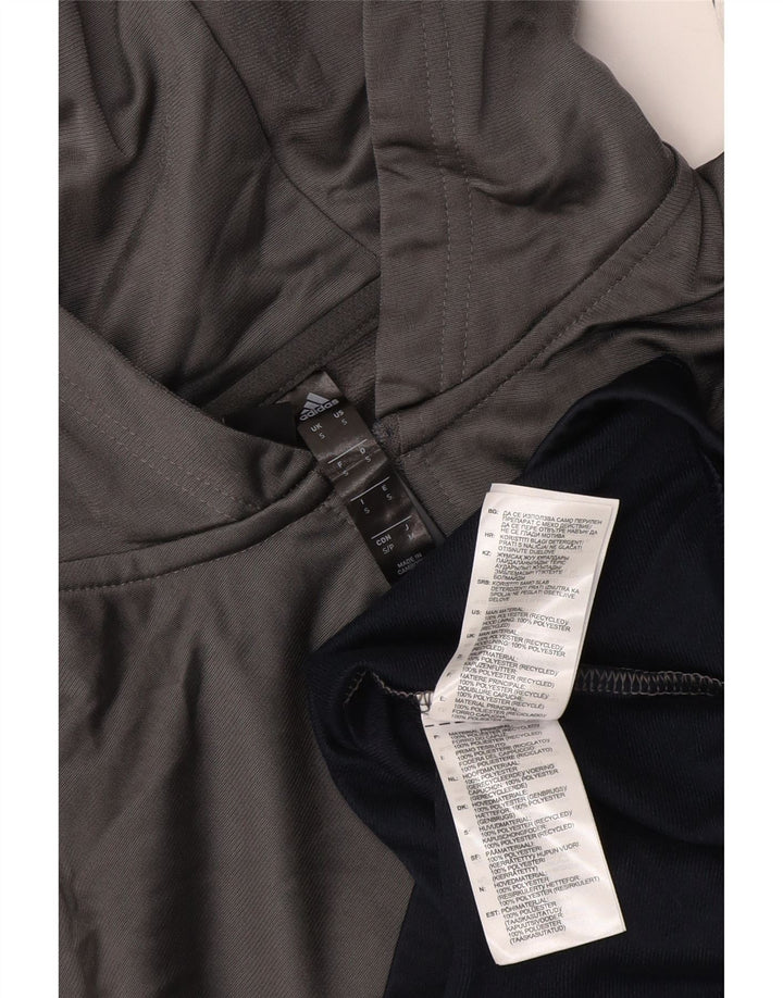 Adidas Ανδρικό Hoodie Jumper Small Grey Colourblock Πολυεστέρας