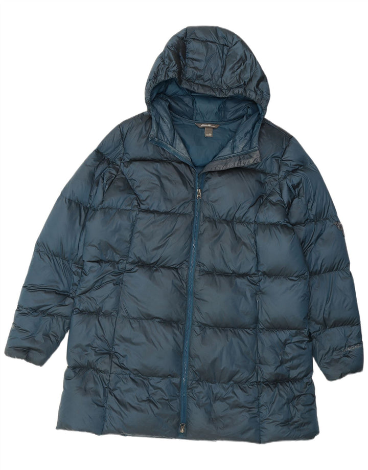 Γυναικείο μπουφάν με κουκούλα Eddie Bauer UK 20 2XL μπλε νάιλον