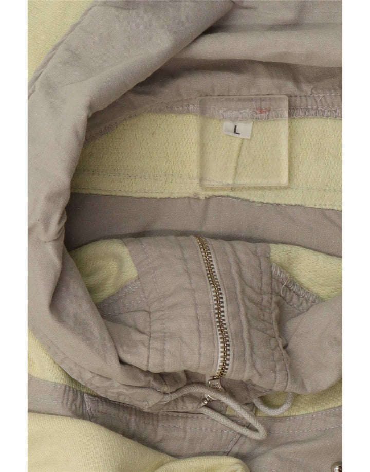 Vintage γυναικείο υπερμεγέθη γραφικό φούτερ Jumper UK 16 Large Yellow