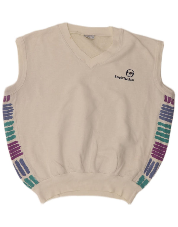 Sergio Tacchini Ανδρικό γιλέκο Tank Top XL Λευκό Ακρυλικό