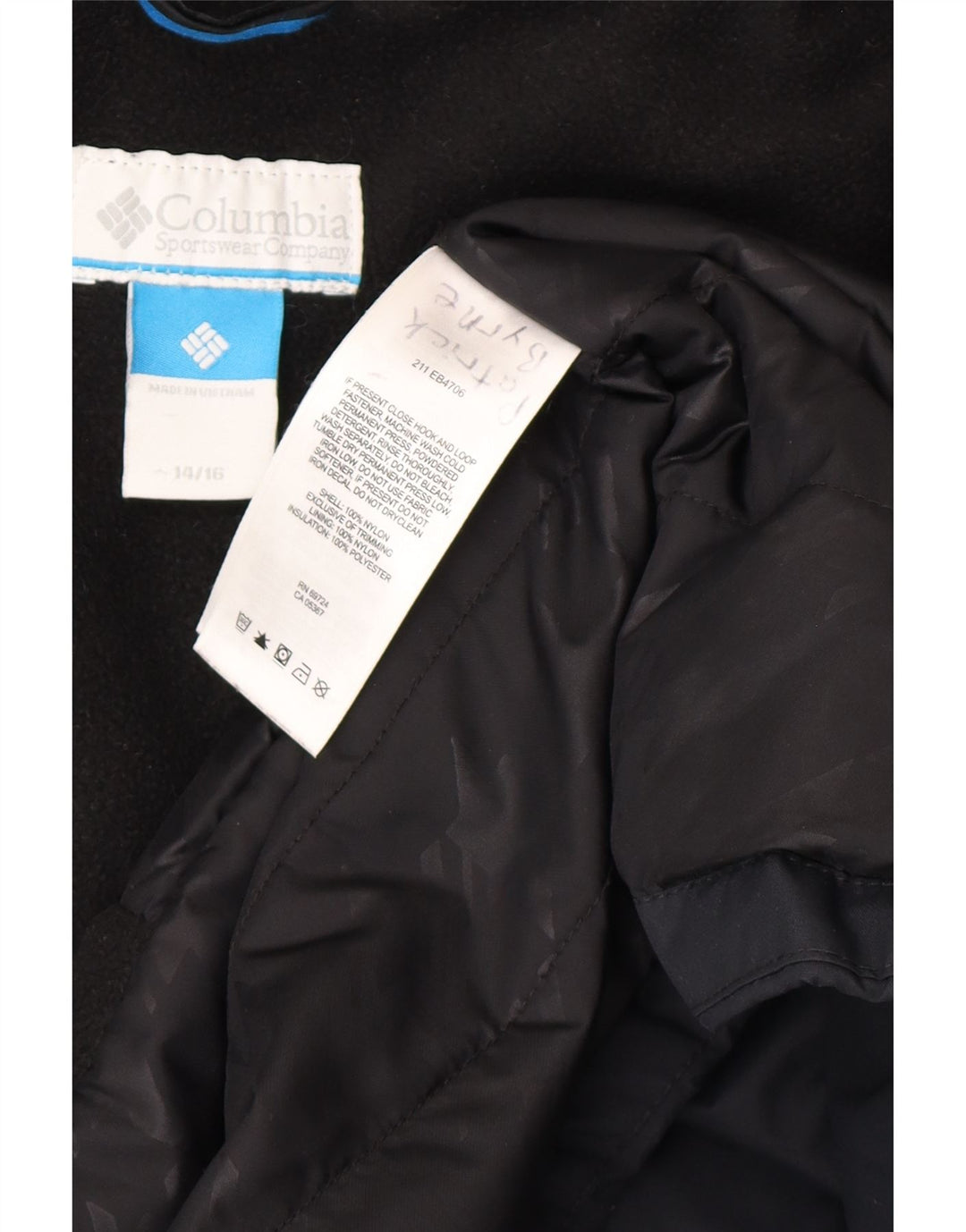Μπουφάν Columbia Boys Windbreaker 14-15 Years Black Nylon