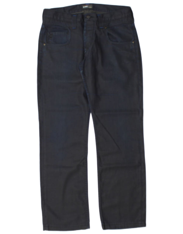 Lee Mens Knox Scoop Straight Casual Παντελόνι W34 L32 Navy Blue Cotton