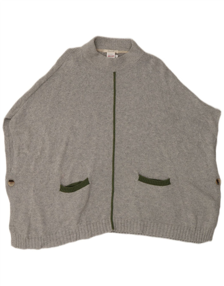White Stuff Γυναικείο Poncho Jumper One Size Γκρι βαμβακερό