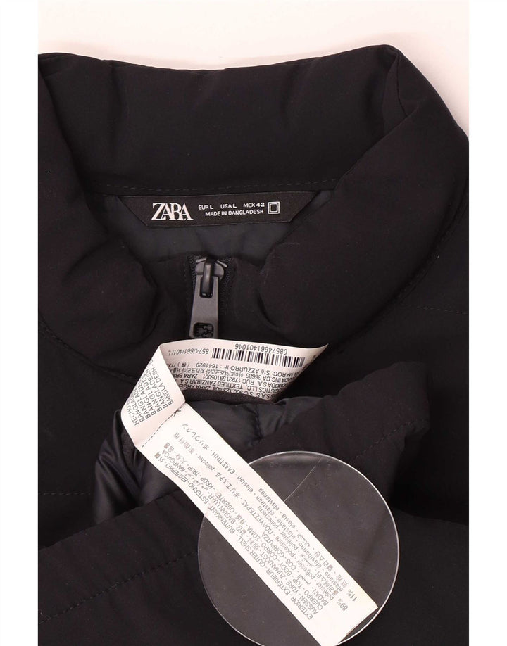 Zara Ανδρικό μπουφάν UK 40 Large Navy Blue Colorblock Πολυεστέρας