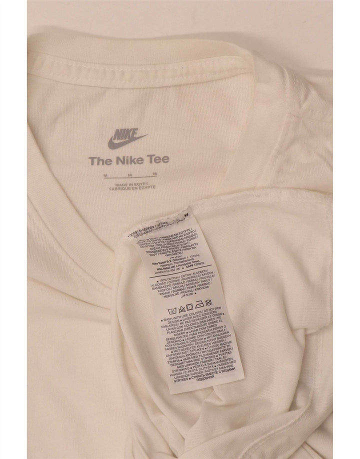 Ανδρικό μπλουζάκι Nike, μεσαίο λευκό βαμβακερό