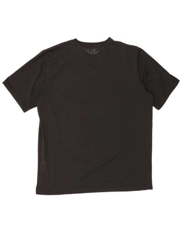 Under Armour Mens Heat Gear Graphic T-Shirt Top XL Μαύρο Πολυεστέρας