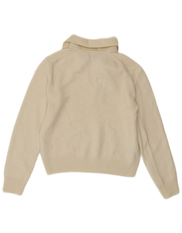 POLO RALPH LAUREN Γυναικείο πουλόβερ με λαιμό πόλο UK 10 Small Off White