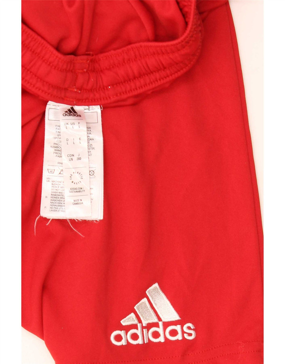 Ανδρικό αθλητικό σορτς Adidas μεγάλο κόκκινο πολυεστέρα