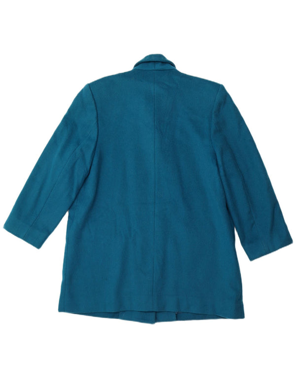 LONDON FOG Γυναικείο παλτό με διπλό στήθος US 12 Large Blue Wool