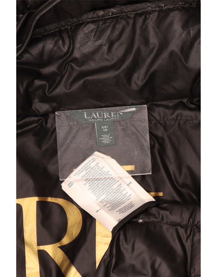 Γυναικείο μπουφάν Ralph Lauren με κουκούλα UK 10 μικρό μαύρο πολυεστέρα