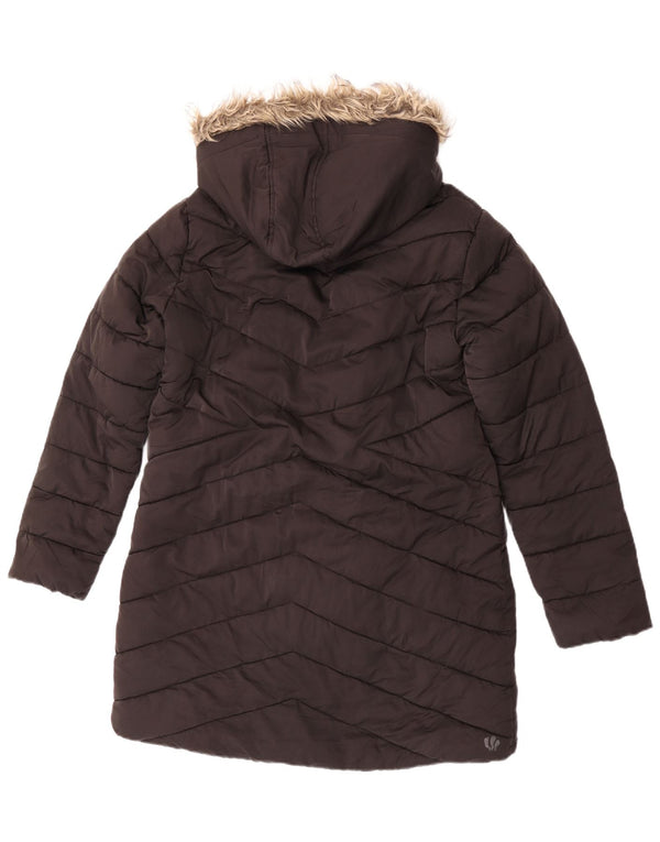 Fat Face Γυναικείο Παλτό με κουκούλα Sherpa UK 10 Small Black