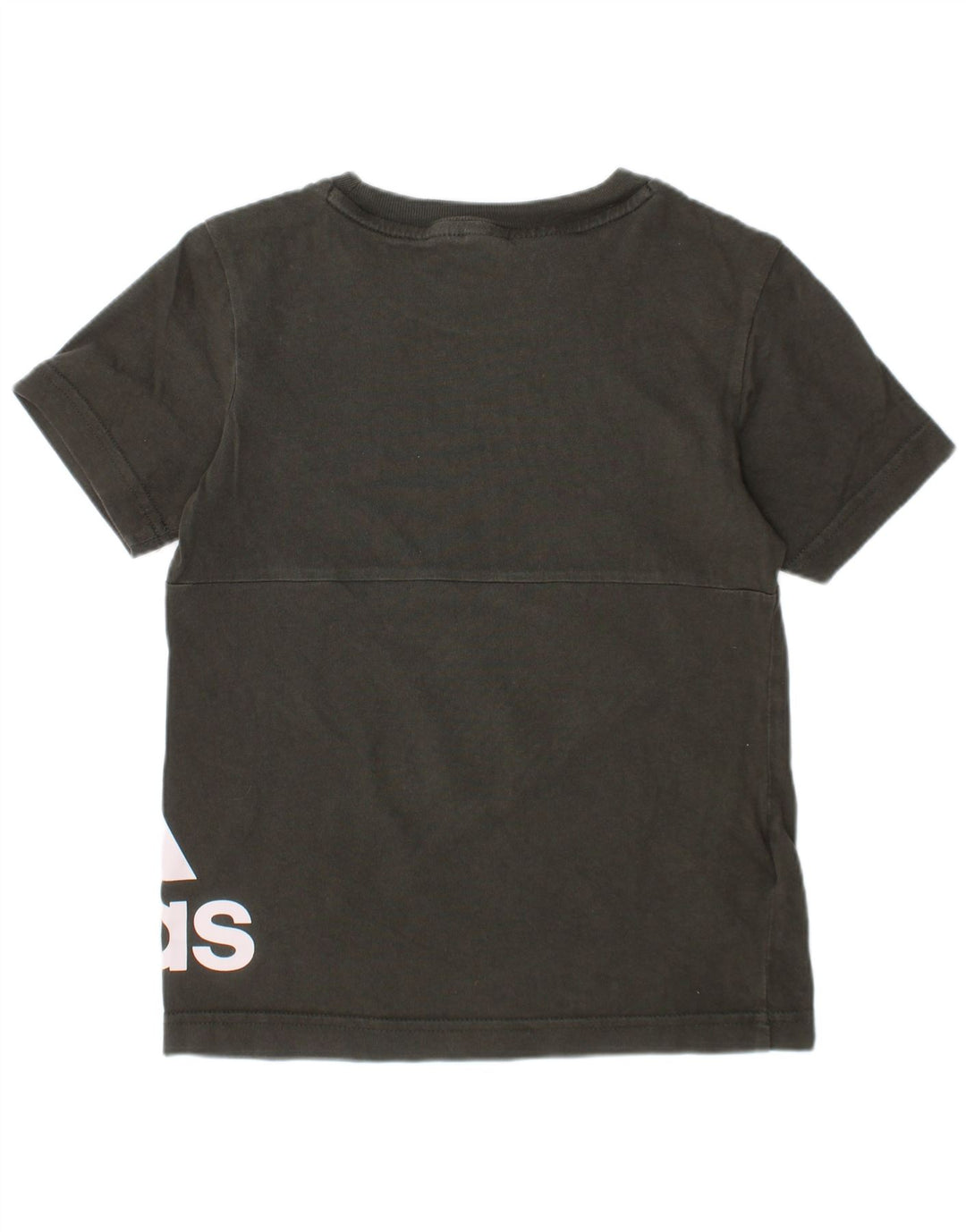 Adidas Boys Graphic T-Shirt Top 5-6 Years Khaki Cotton
