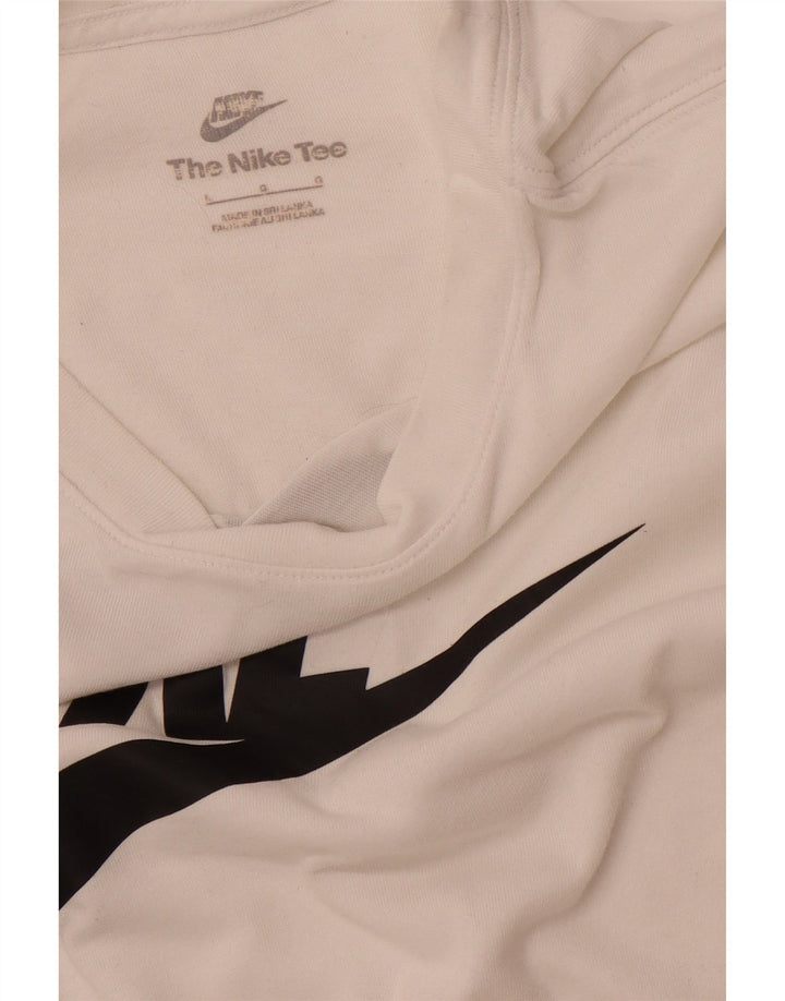 Ανδρικό γραφικό μπλουζάκι NIKE Top Large White