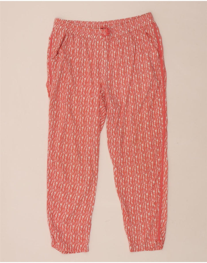 MARKS & SPENCER Womens Tracksuit Trousers UK 14 Large  Pink Geometric Vintage Marks & Spencer and Second-Hand Marks & Spencer from Messina Hembry 