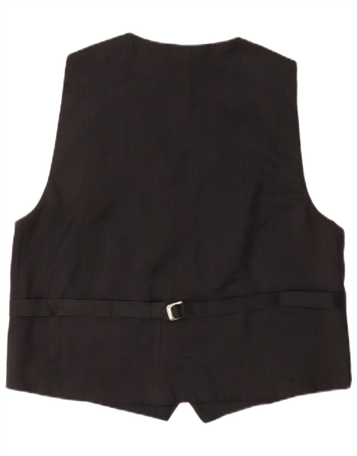 Vintage ανδρικό γιλέκο αφηρημένο μοτίβο μεγάλο μπλε