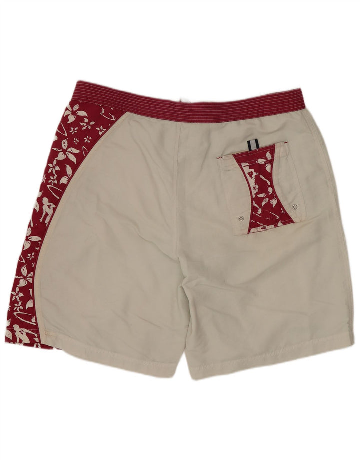 BEST COMPANY Ανδρικό σορτς κολύμβησης μεγάλο λευκό φλοράλ νάιλον