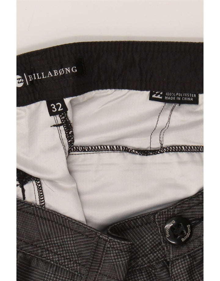 BILLABONG Ανδρικό σορτς Chino W32 Μεσαίο Γκρι Πολυεστέρας Houndstooth