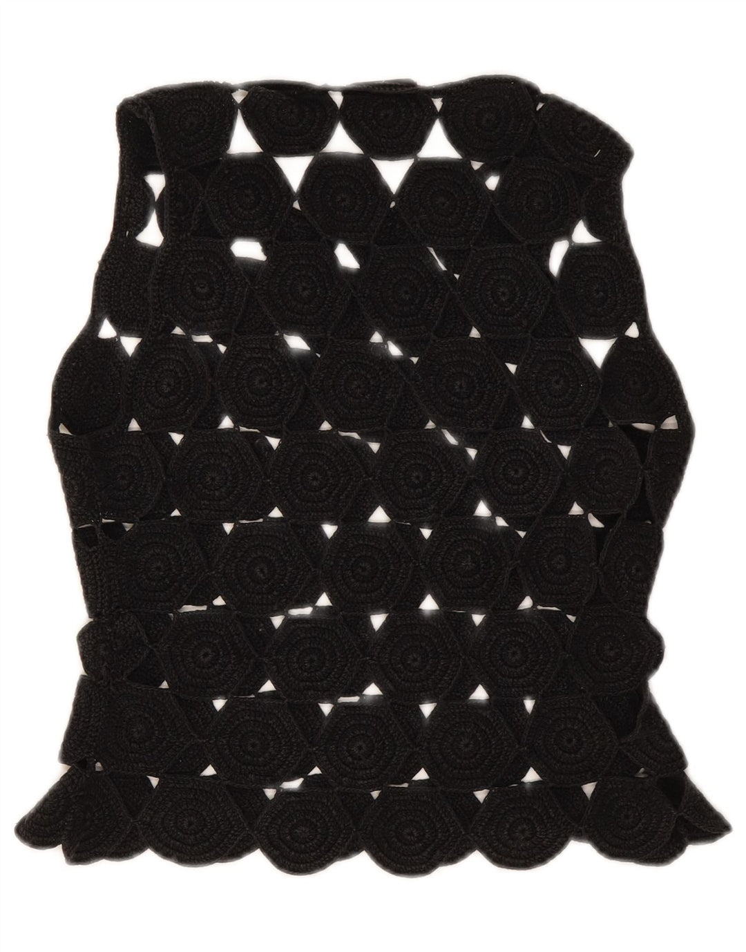 Max & Co. Γυναικείο Αμάνικο Crochet Top UK 10 Small Black