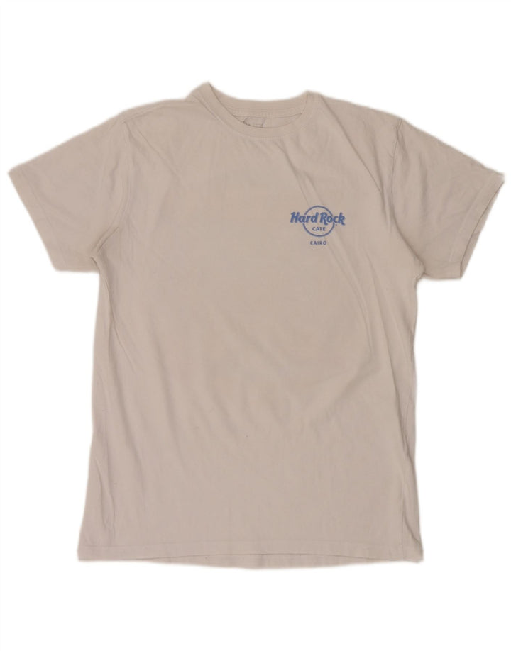 Hard Rock Cafe Ανδρικό T-Shirt Cairo Graphic Top Μεσαίο λευκό βαμβακερό