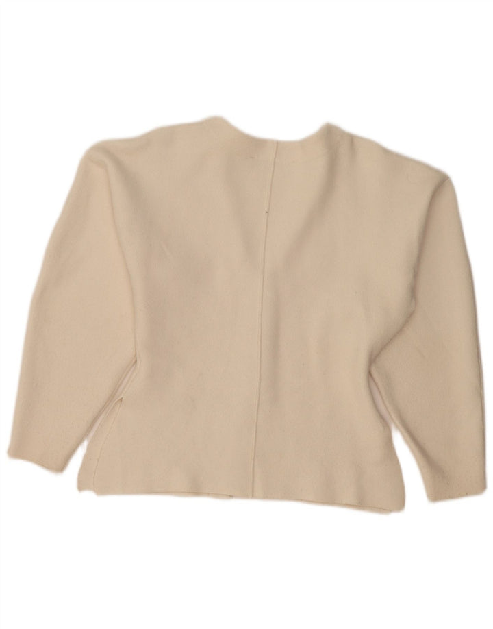 Zara Γυναικεία Ζακέτα UK 10 Small Beige Viscose