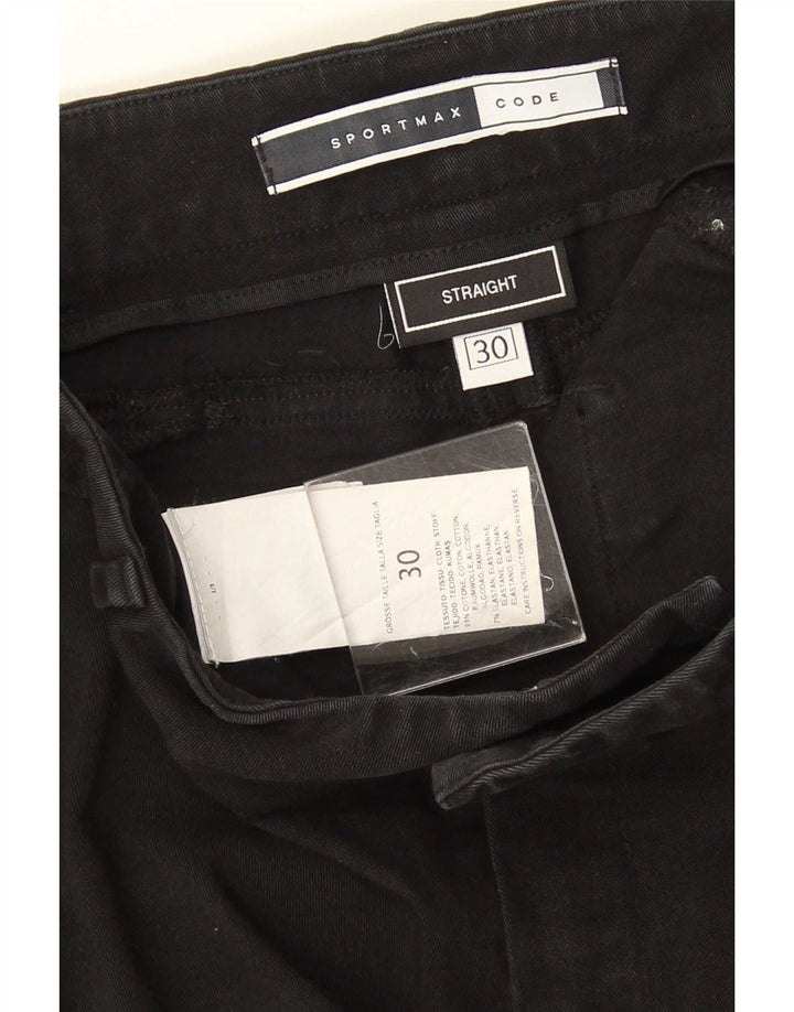 Γυναικείο ίσιο τζιν Sportmax W30 L32 μαύρο βαμβακερό
