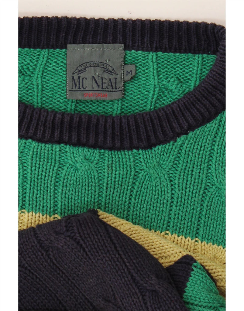 MC NEAL Mens Crew Neck Jumper Sweater Medium Multicoloured Striped Cotton Vintage MC Neal and Second-Hand MC Neal from Messina Hembry 