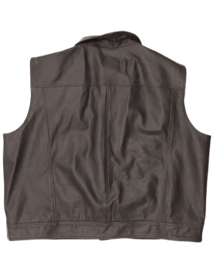 Texpeed Ανδρική Μοτοσικλέτα Δερμάτινο Gilet 10XL Μαύρο
