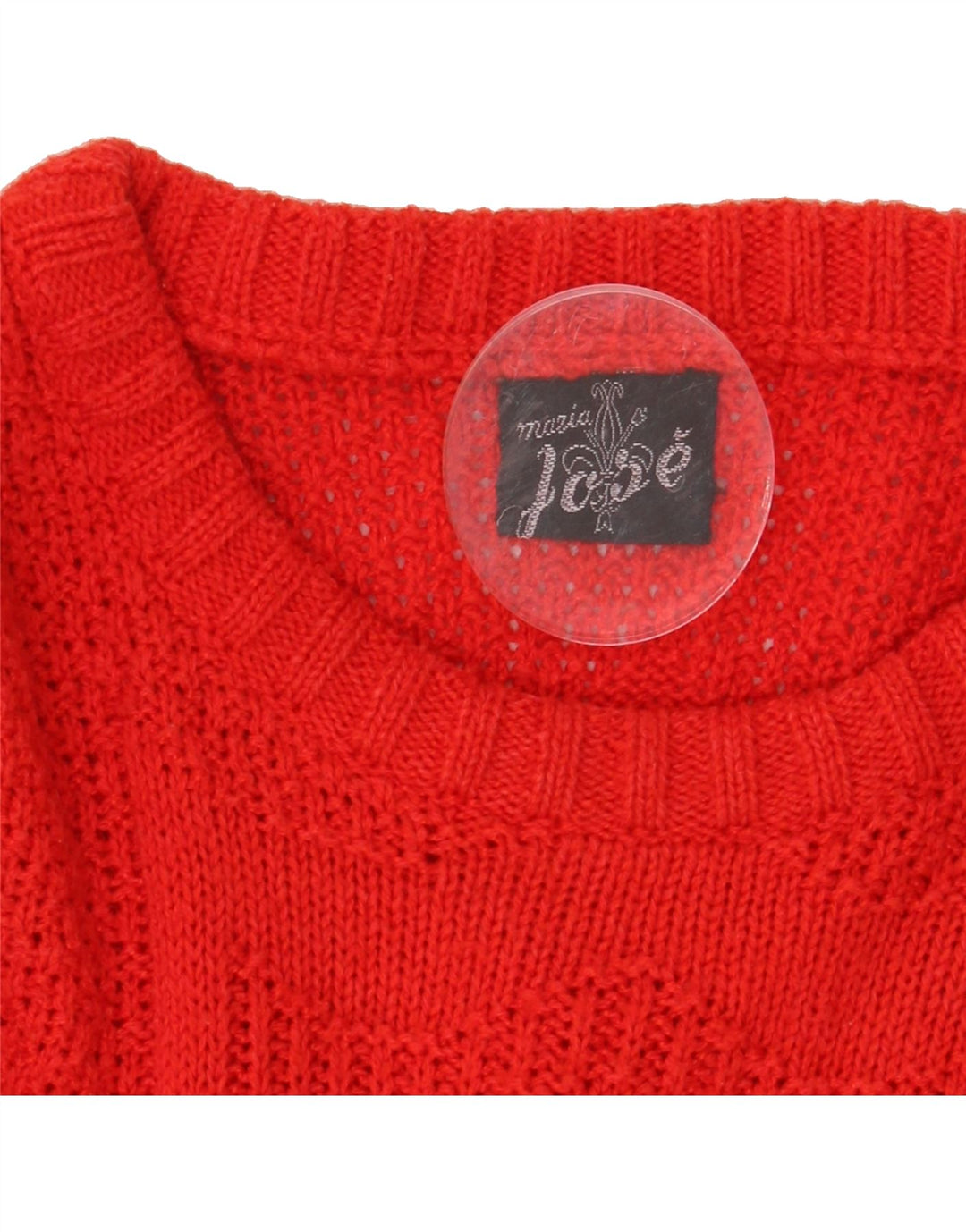 MARIA JOSE Womens Crew Neck Jumper Sweater IT 48 XL Red Vintage Maria Jose and Second-Hand Maria Jose from Messina Hembry 