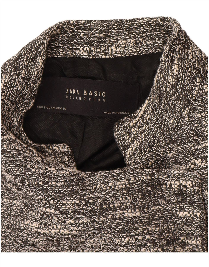 Zara Γυναικείο Ανοιχτό Πανωφόρι UK 10 Small Grey Flecked Cotton