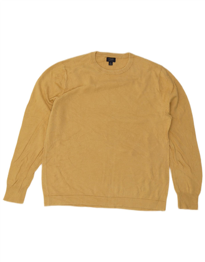 Ανδρικό πουλόβερ J. Crew Crew Neck Jumper Μικρό κίτρινο βαμβακερό