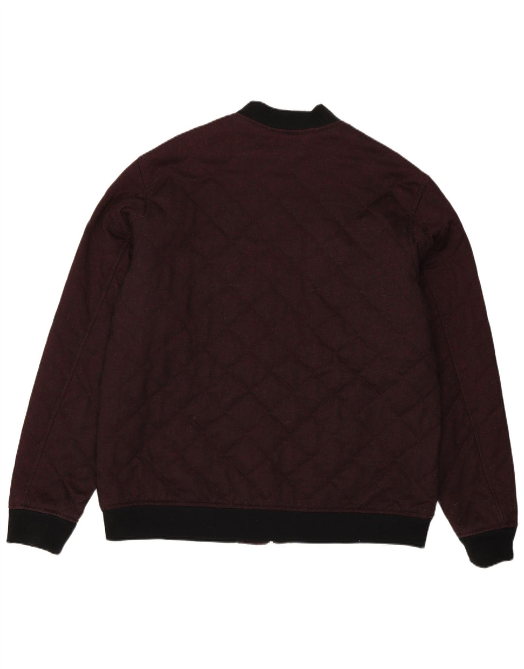 Zara Ανδρικό καπιτονέ Bomber Jacket UK 44 2XL Βουργουνδίας