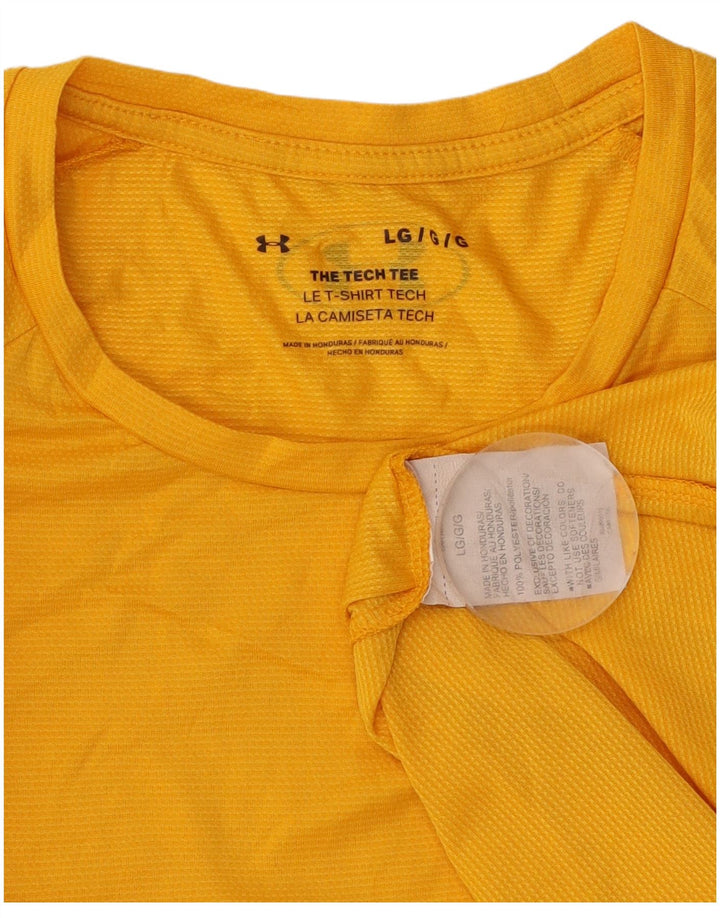 Ανδρικό T-Shirt UNDER Armour Top Large Yellow Polyester