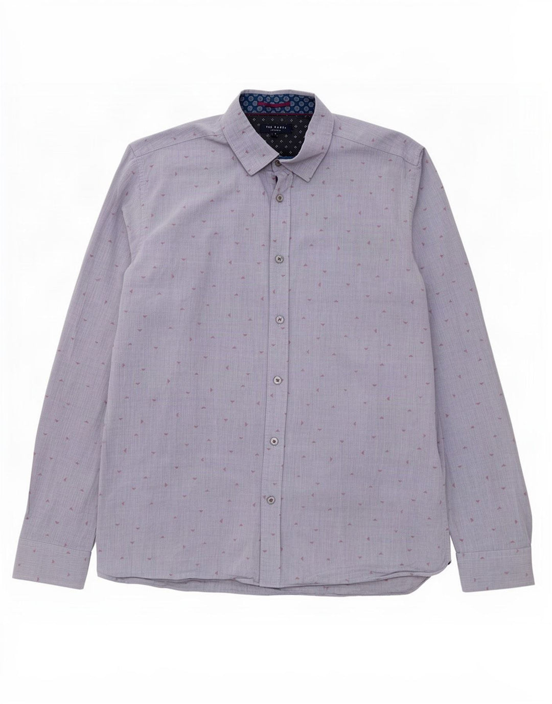 Ted Baker Ανδρικό πουκάμισο Abstract Pattern Μέγεθος 4 Μεγάλο γκρι βαμβακερό