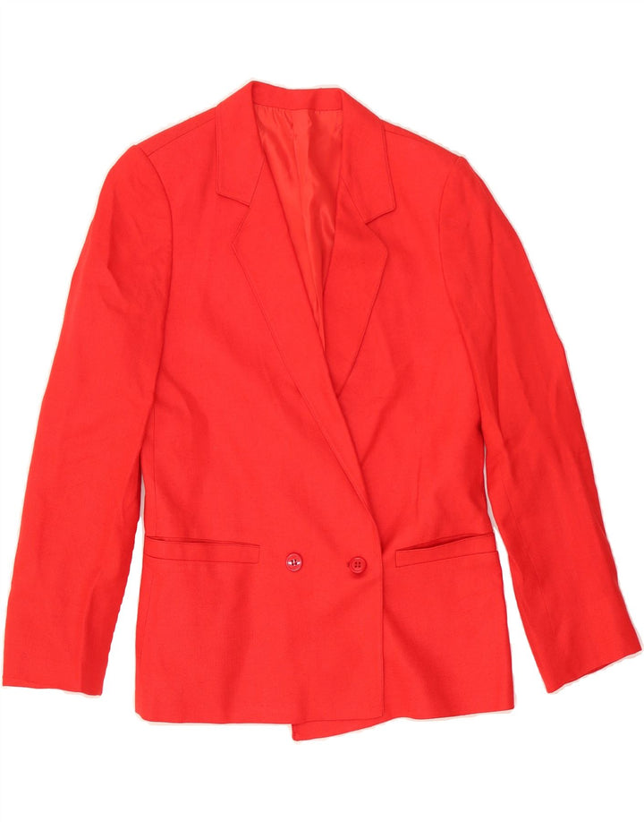 VINTAGE Womens Double Breasted Blazer Jacket UK 12 Medium  Red Vintage Vintage and Second-Hand Vintage from Messina Hembry 