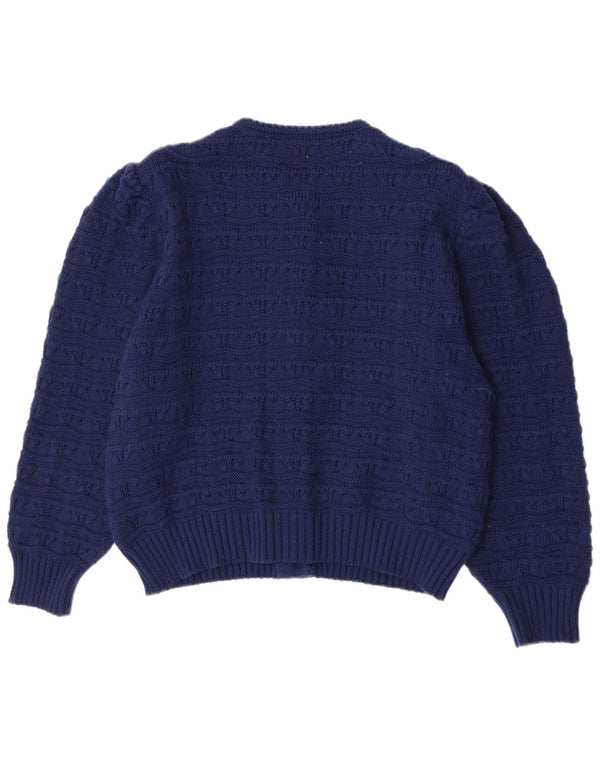 Vintage Γυναικεία Ζακέτα EU 50 3XL Μαλλί Navy Blue