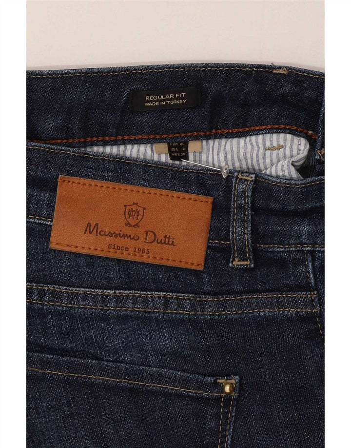Massimo Dutti Γυναικείο ίσιο τζιν EU 40 Medium W30 L31 Navy Blue