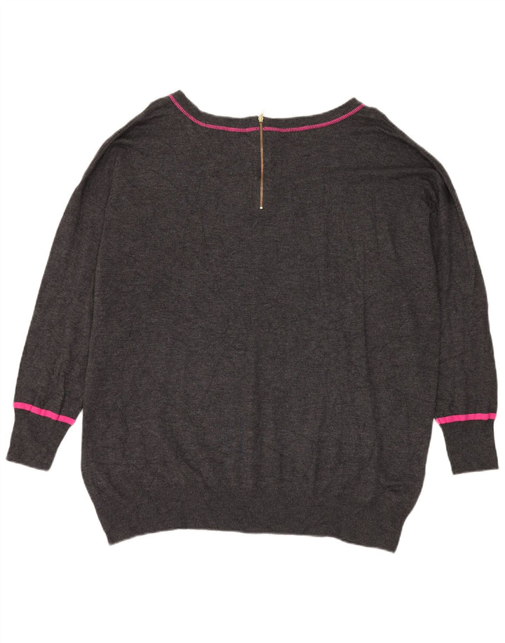 Marks & Spencer Γυναικείο πουλόβερ υπερμεγέθους Boat Neck Jumper UK 20 2XL Grey